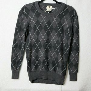 Haute Hippie Gray Argyle Sweater